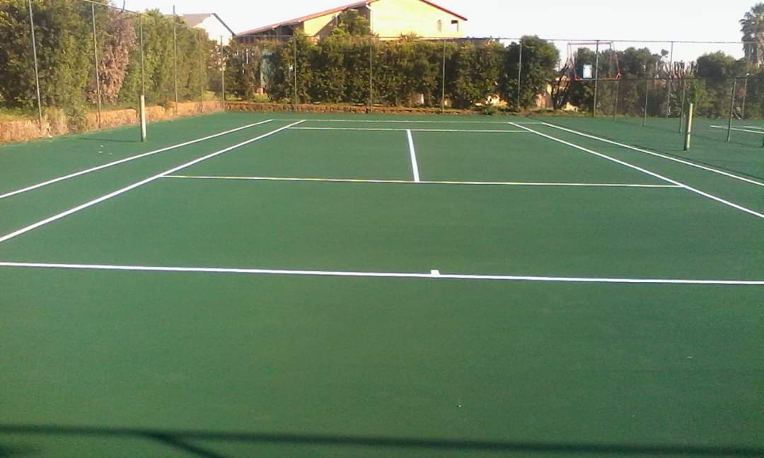 Tennis Court Resurfacing At Honeydew Tennis Club, Johannesburg